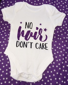 'No Hair, Don't Care' Baby Grow