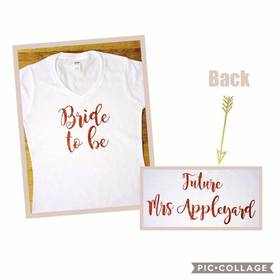 Personalised 'Bride to be' T-Shirt