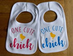 'One Cute Chick' Easter Bib