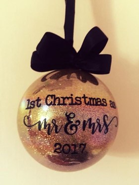 First Christmas Mr & Mrs Bauble