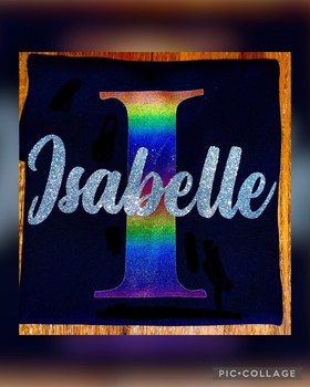 Rainbow Initial T-Shirt with Name