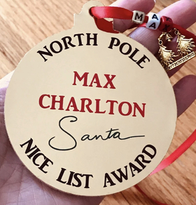 Christmas 'Nice List' Medal