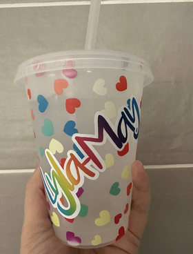 Colour changing Rainbow Heart Cup