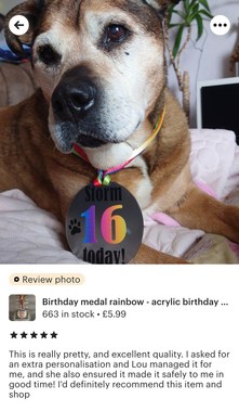 Dog Birthday Medal