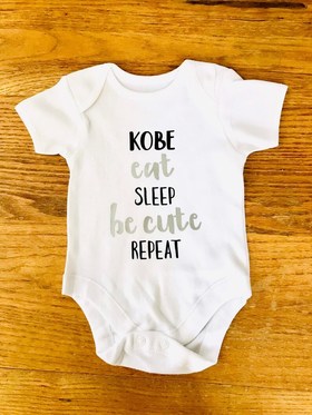 'Eat, sleep. repeat' Baby Grow